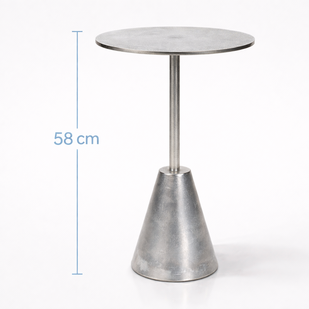 Handcrafted side table crafted from premium-grade Aluminum