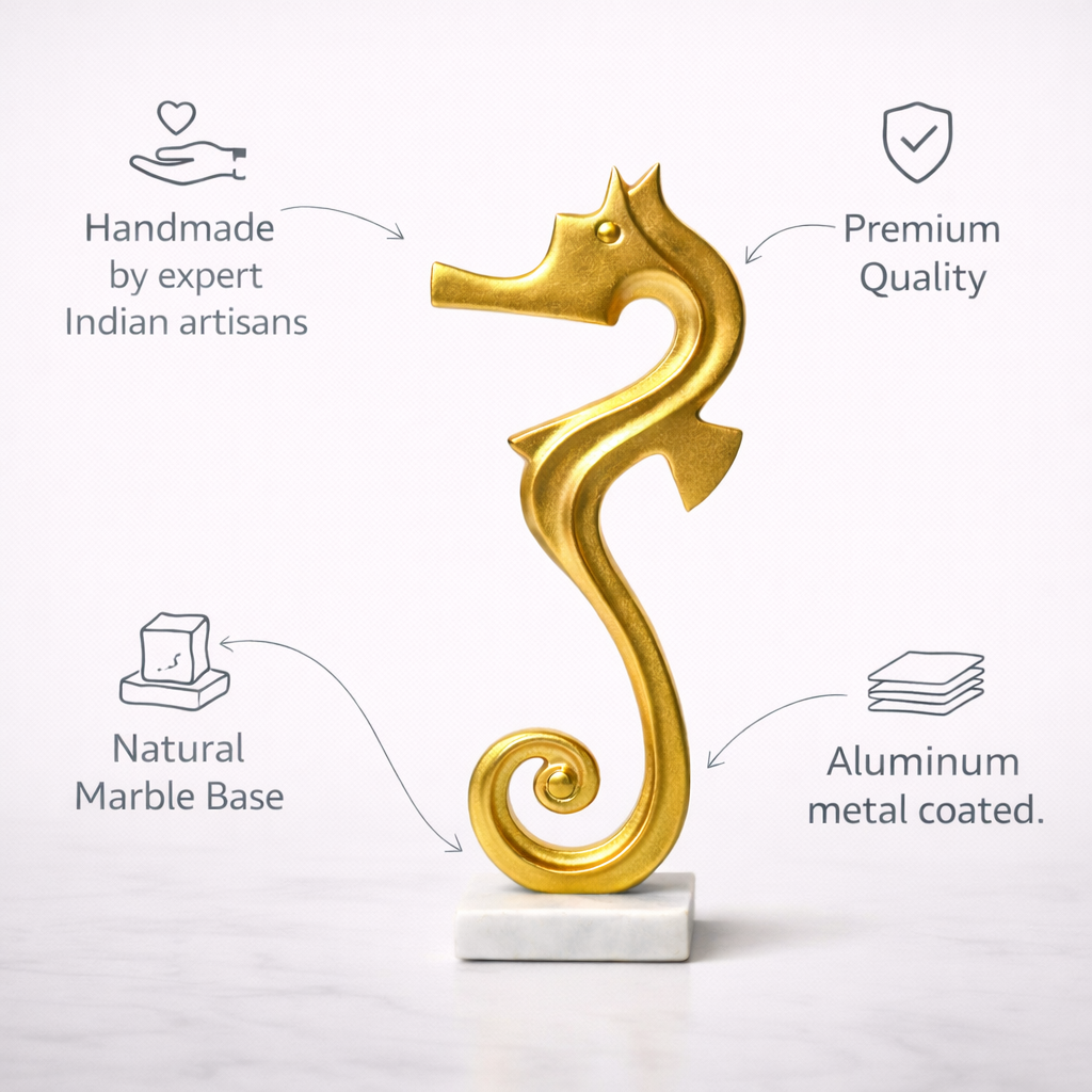 Handcrafted Tabletop Showpiece – Sea Horse