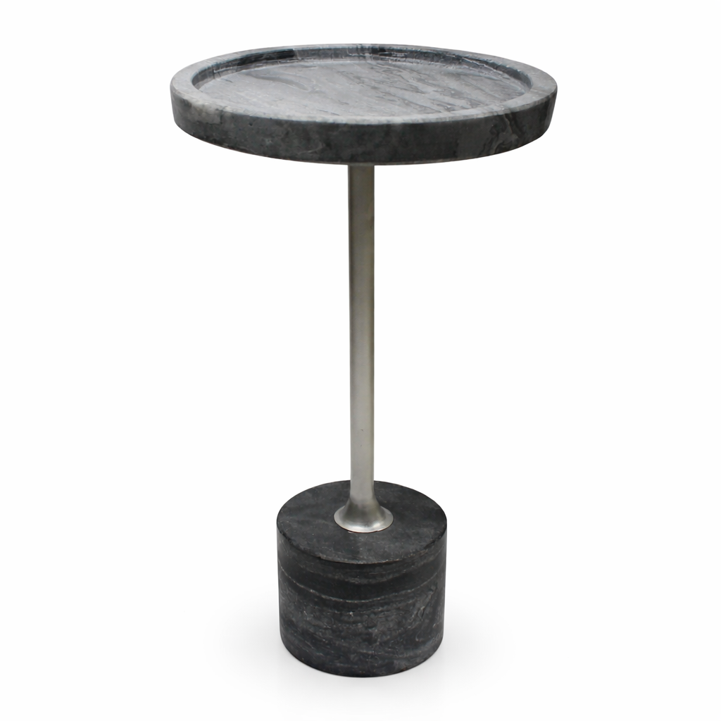 Handcrafted side Table- Natural marble Top