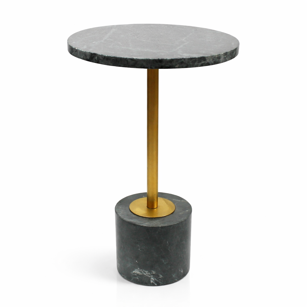 Handcrafted Side Table – Natural Marble Top