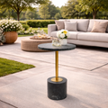 Handcrafted Side Table – Natural Marble Top