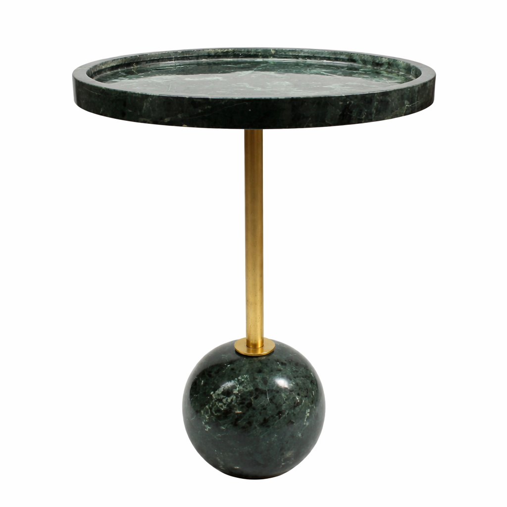 Handcrafted Side Table – Natural Marble Top