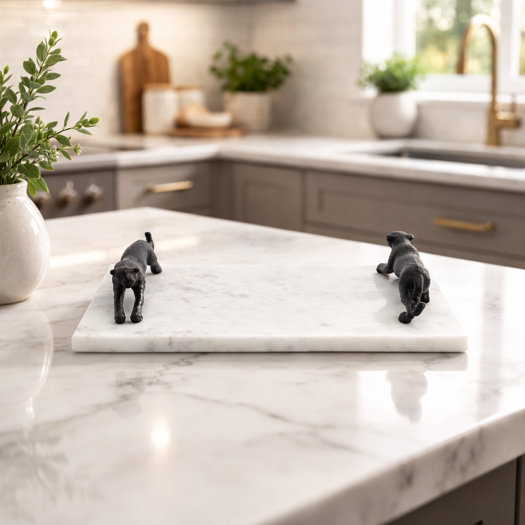 صينية رخامية مصنوعة يدوياً