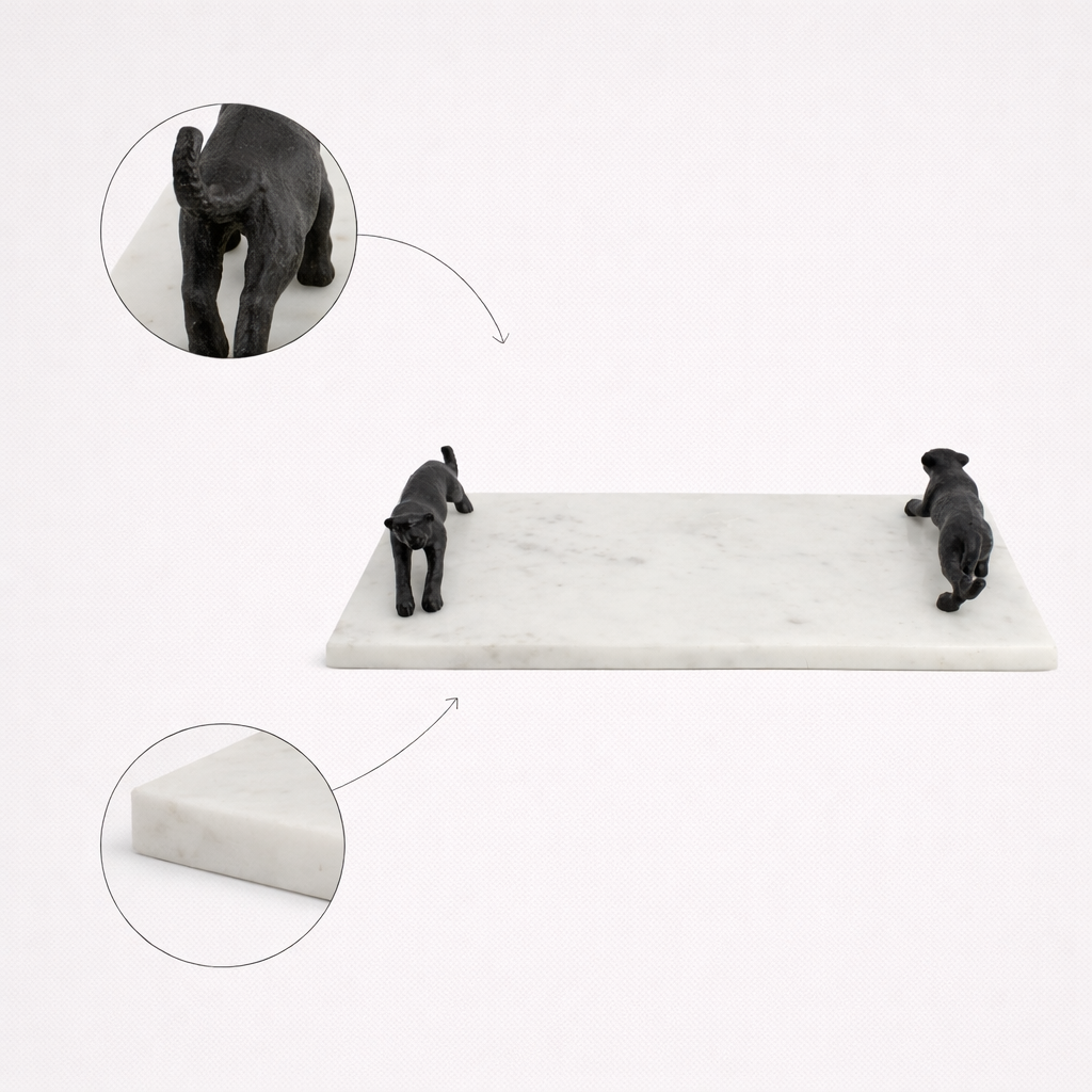 صينية رخامية مصنوعة يدوياً