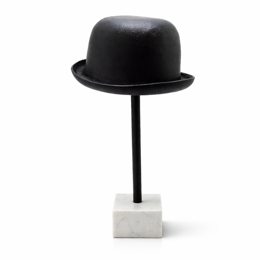 Handcrafted tabletop decor piece with a natural marble base-Cap