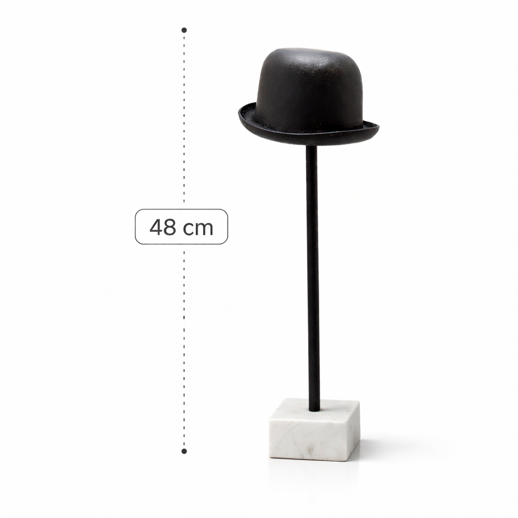 Handcrafted tabletop decor piece with a natural marble base-Cap