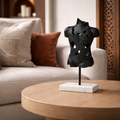 Handcrafted Tabletop Man Body Sculpture on Natural Marble Base