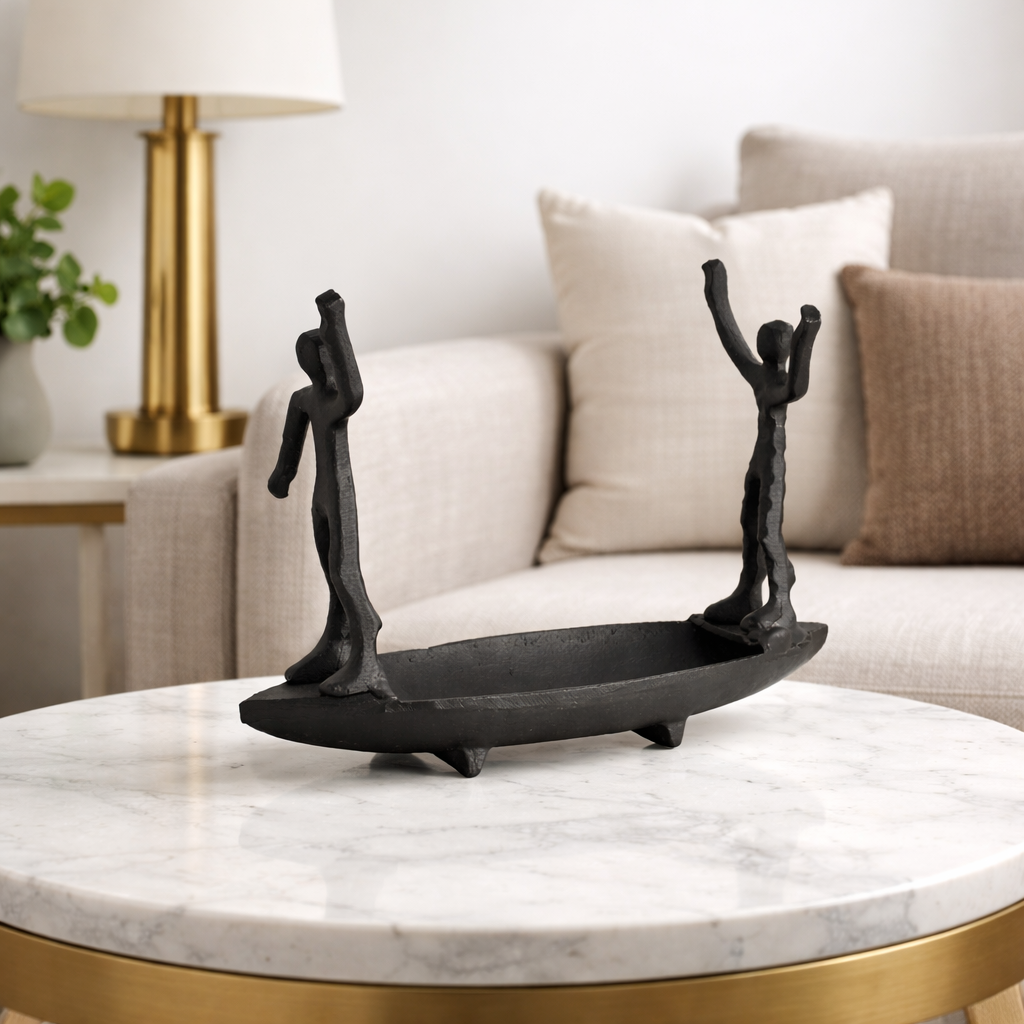 Handcrafted Tabletop Showpiece – Boat Man