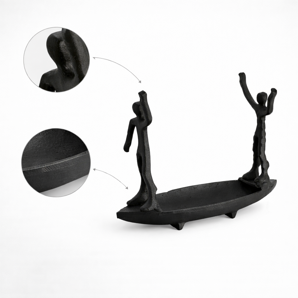 Handcrafted Tabletop Showpiece – Boat Man