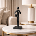 Handcrafted tabletop decor piece-Guitar Man