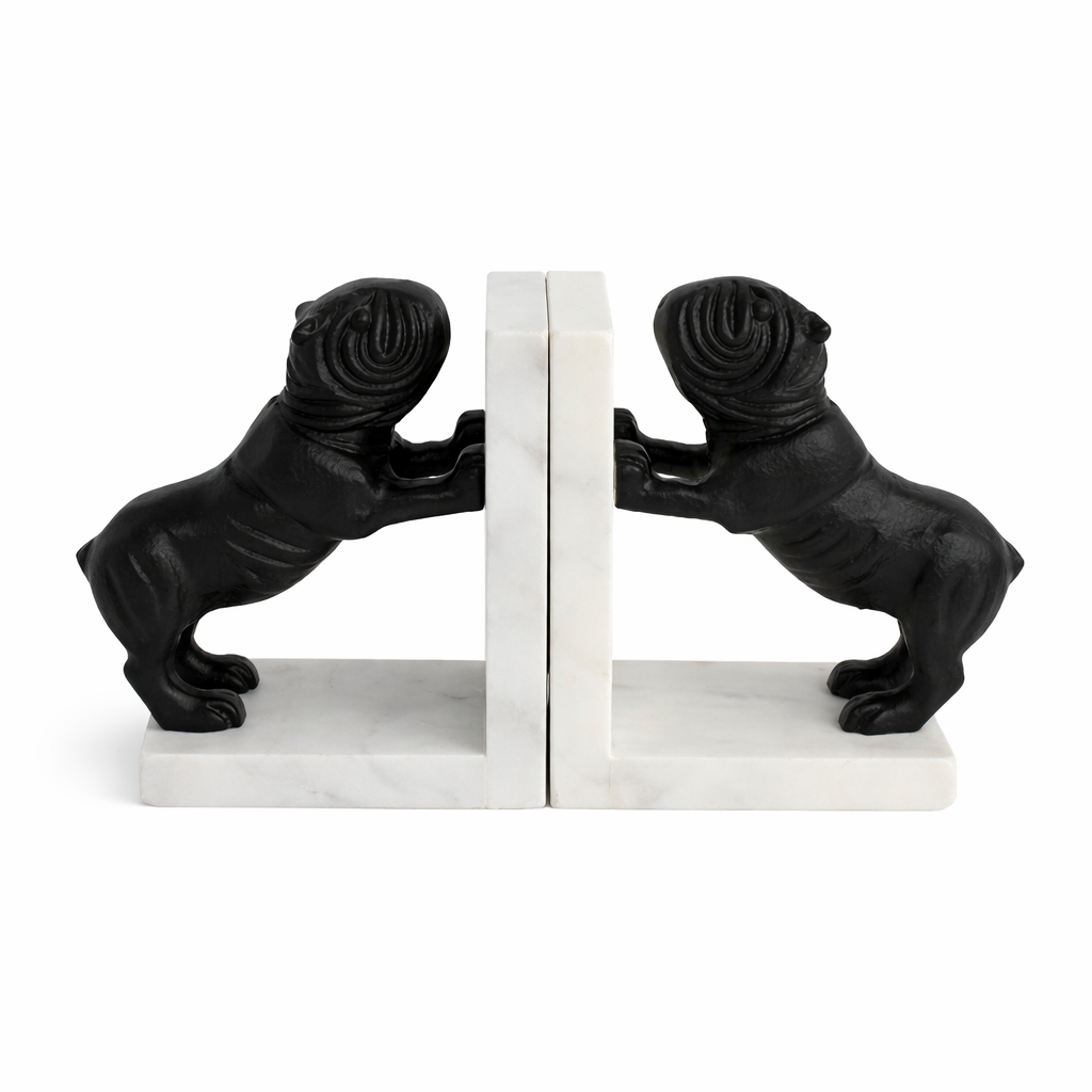 حامل كتب مزخرف مصنوع يدويًا - كلب الباغ