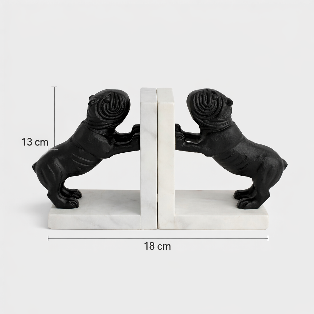 حامل كتب مزخرف مصنوع يدويًا - كلب الباغ