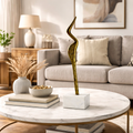 Luxury Handcrafted Animal Figurine on Natural Marble Base
