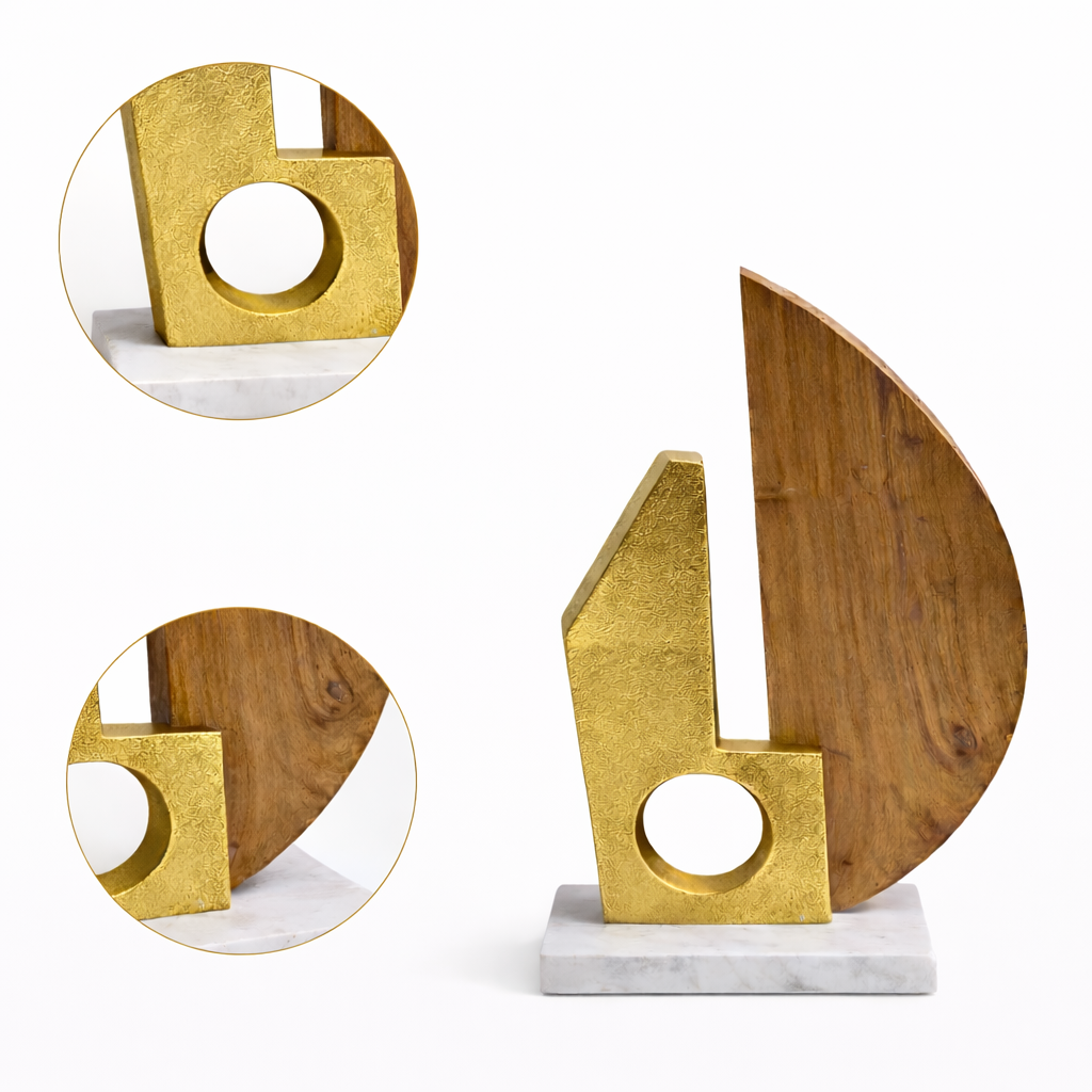 Handcrafted Tabletop Showpiece on Natural Marble Base