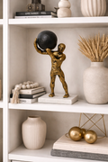 Handcrafted Tabletop accessory on Natural Marble Base – Man with Ball